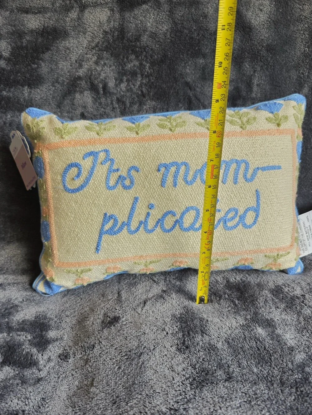 New It's Mom Plicated Decorative Lumbar Pillow, 14